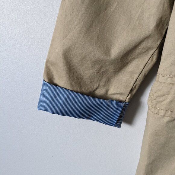 H&M - Khaki Blazer w/ Blue & White Striped Lining - Size 7 - 8 - Picture 3 of 6